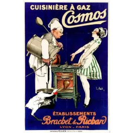 Affiche Cuisinière Gaz Cosmos Brachet Ricbard Lyon Paris Stall | Cadeau-Souvenir
