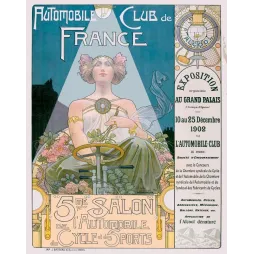 Affiche Salon Automobile Cycle Sports Grand Palais Paris 1902 Livemont | Cadeau-Souvenir