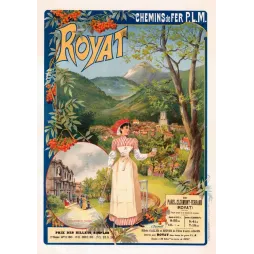 Affiche Royat thermal PLM Clermont-Ferrand Fraipont Auvergne | Cadeau-Souvenir