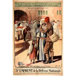 Affiche propagande Emprunt Défense Nationale Compagnie Algérienne 14-18 | Cadeau-Souvenir