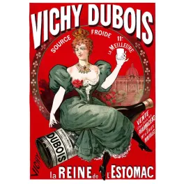 Affiche Vichy Dubois eau minérale Reine Estomac source froide XIXe | Cadeau-Souvenir