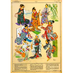 Planche robes kimonos japonais De Giafferri Feminine Costume World planche 2 | Cadeau-Souvenir