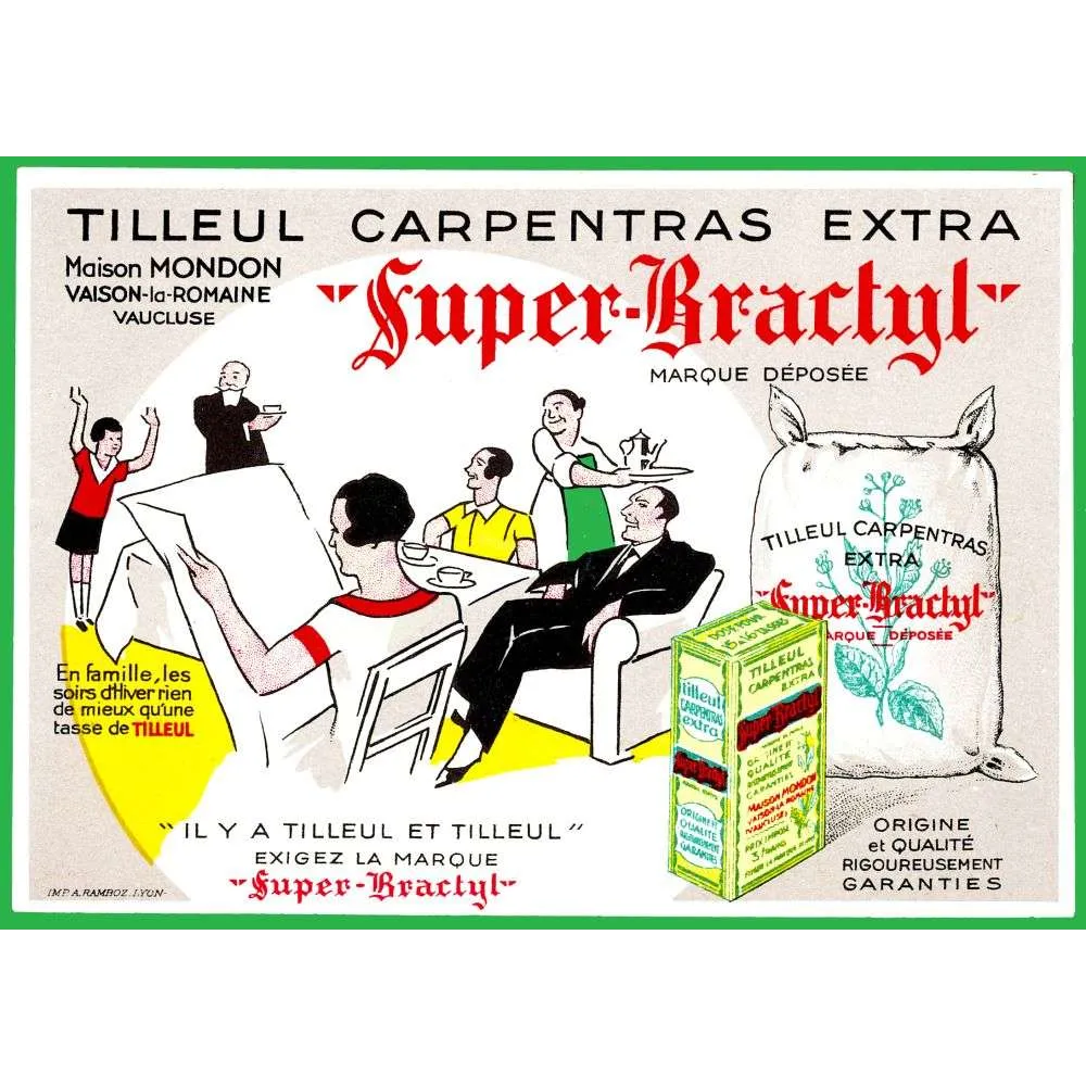 Publicité Tilleul Super-Bractyl Carpentras – Affiche vintage | Publicité vintage Publicité Tilleul Super-Bractyl Carpentras – Affiche vintage | Publicité vintage