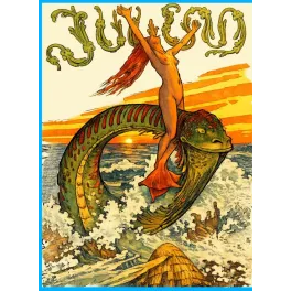 Illustration Symboliste Femme Serpent de Mer – Art Nouveau | Fac-similé de document ancien