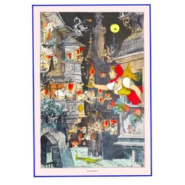 L'Inondation Illustration Fantastique Nocturne – Gravure XIXe | Fac-similé de document ancien