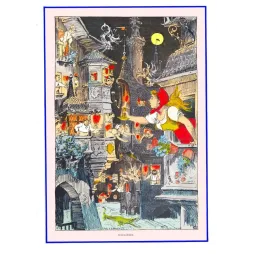 L'Inondation Illustration Fantastique Nocturne – Gravure XIXe | Fac-similé de document ancien