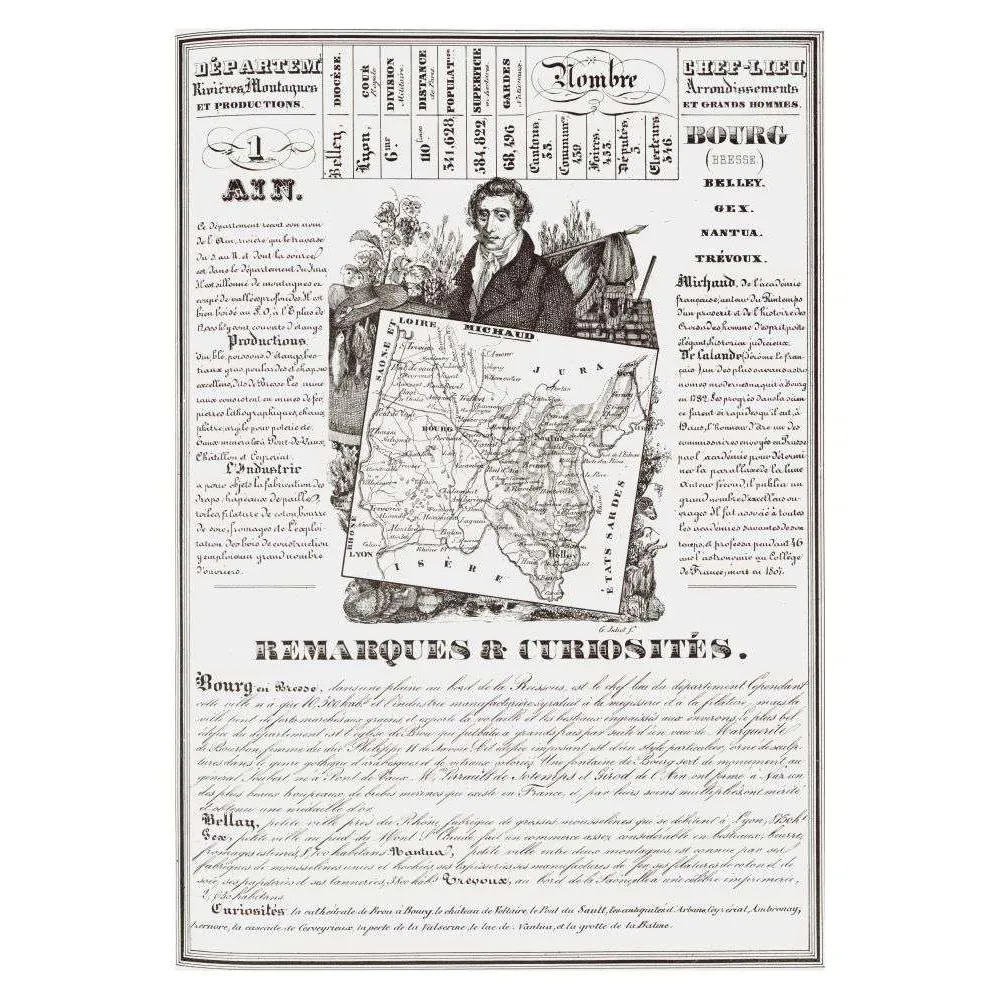 Carte Département de l'Ain – Document géographique XIXe siècle | Cartographie ancienne Carte Département de l'Ain – Document géographique XIXe siècle | Cartographie ancienne