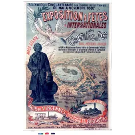 Affiche Exposition Chemins de Fer Vincennes 1887 – Document historique | Fac-similé de document ancien