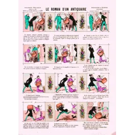 Roman d'un Antiquaire Imagerie Pellerin Épinal – Planche humoristique | Fac-similé de document ancien