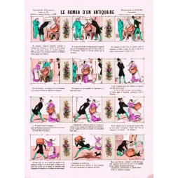 Roman d'un Antiquaire Imagerie Pellerin Épinal – Planche humoristique | Fac-similé de document ancien