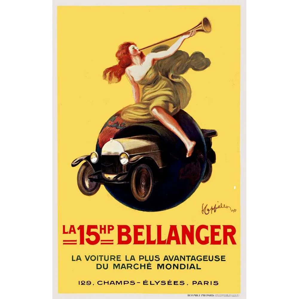 Affiche Bellanger 15HP Cappiello 1921 – Pub automobile vintage | Publicité vintage Affiche Bellanger 15HP Cappiello 1921 – Pub automobile vintage | Publicité vintage