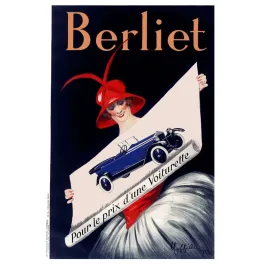 Affiche Berliet Voiturette Cappiello 1922 – Publicité automobile | Publicité vintage