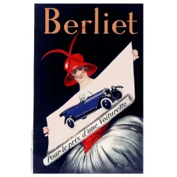 Affiche Berliet Voiturette Cappiello 1922 – Publicité automobile | Publicité vintage