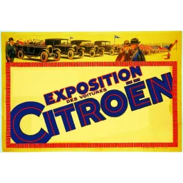 Affiche Exposition Voitures Citroën – Publicité automobile vintage | Publicité vintage