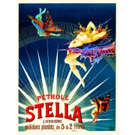 Affiche Pétrole Stella Symboliste – Publicité éclairage vintage | Publicité vintage
