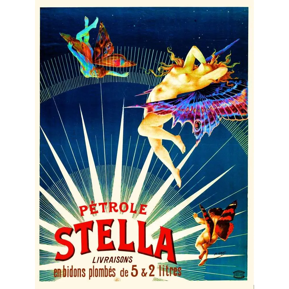 Affiche Pétrole Stella Symboliste – Publicité éclairage vintage | Publicité vintage Affiche Pétrole Stella Symboliste – Publicité éclairage vintage | Publicité vintage