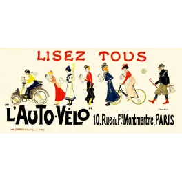 Affiche L'Auto-Vélo Journal Sportif Paris – Publicité presse vintage | Publicité vintage