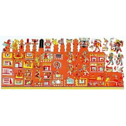 Frise Codex Mésoaméricain Inca Azteque Divinités , Rituels