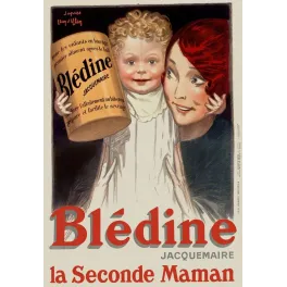 Affiche Blédine Jacquemaire Seconde Maman 1930 – Publicité vintage