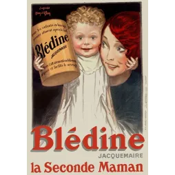 Affiche Blédine Jacquemaire Seconde Maman 1930 – Publicité vintage