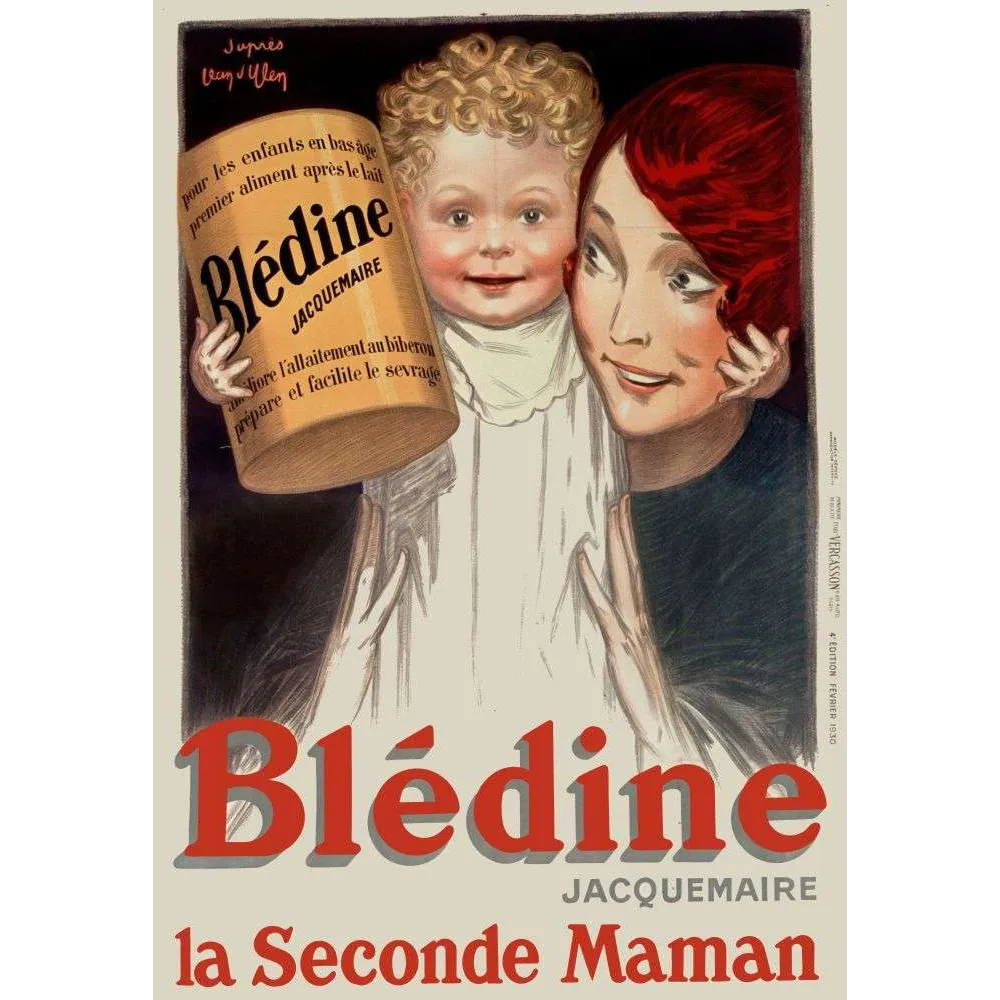 Affiche Blédine Jacquemaire Seconde Maman 1930 – Publicité vintage Affiche Blédine Jacquemaire Seconde Maman 1930 – Publicité vintage
