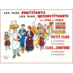 Affiche Vins Petit Clos Clos du Château Chaperon – Publicité vintage