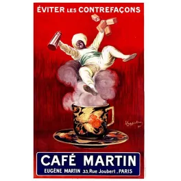Affiche Café Martin Cappiello 1921 Paris – Publicité vintage