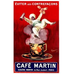 Affiche Café Martin Cappiello 1921 Paris – Publicité vintage
