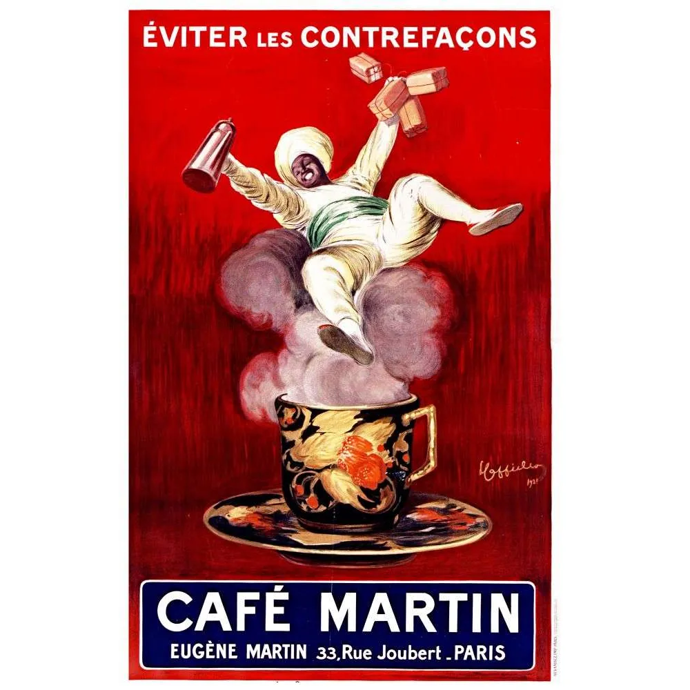 Affiche Café Martin Cappiello 1921 Paris – Publicité vintage Affiche Café Martin Cappiello 1921 Paris – Publicité vintage