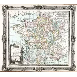 Carte France Gouvernements Généraux Brion XVIIIe – Cartographie ancienne