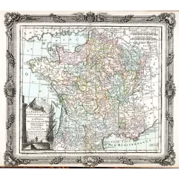 Carte France Gouvernements Généraux Brion XVIIIe – Cartographie ancienne