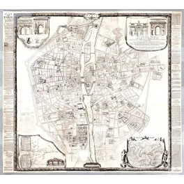 Plan de Paris Royal Bullet Architecte du Roi XVIIe – Cartographie ancienne