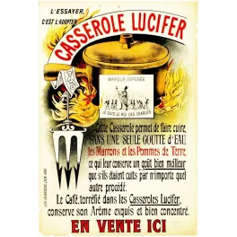 Affiche Casserole Lucifer Cuisson sans Eau Lyon – Publicité vintage