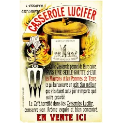 Affiche Casserole Lucifer Cuisson sans Eau Lyon – Publicité vintage