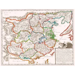 Grande Carte Chine Royaume Sanson Paris XVIIe siècle – Cartographie ancienne