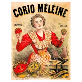 Affiche Corio Méléine Graisse Cuirs Chaussures Chantenay Loire – Publicité vintage