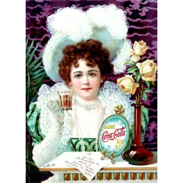 Affiche Coca-Cola 5 cents – Publicité américaine, vers 1890-1900