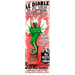 Affiche Le Diable XIXe Siècle Spiritisme Docteur Bataille Occultisme – Publicité vintage
