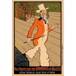 Affiche Smart Carman Diamants de Bluze Dandy Roubille Paris – Publicité vintage