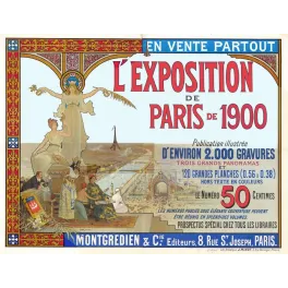Affiche Exposition Paris 1900 Publication Illustrée Montgredien 2000 Gravures – Publicité vintage