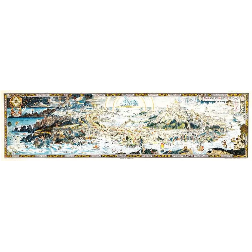 Carte Illustrée Fairy Land Pays des Fées Howard Somerville Fantastique – Cartographie ancienne Carte Illustrée Fairy Land Pays des Fées Howard Somerville Fantastique – Cartographie ancienne