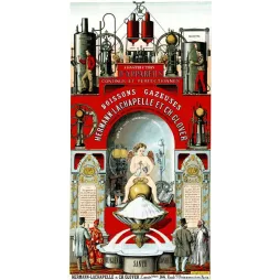 Affiche Boissons Gazeuses Hermann-Lachapelle Glover Appareils Paris XIXe – Publicité vintage