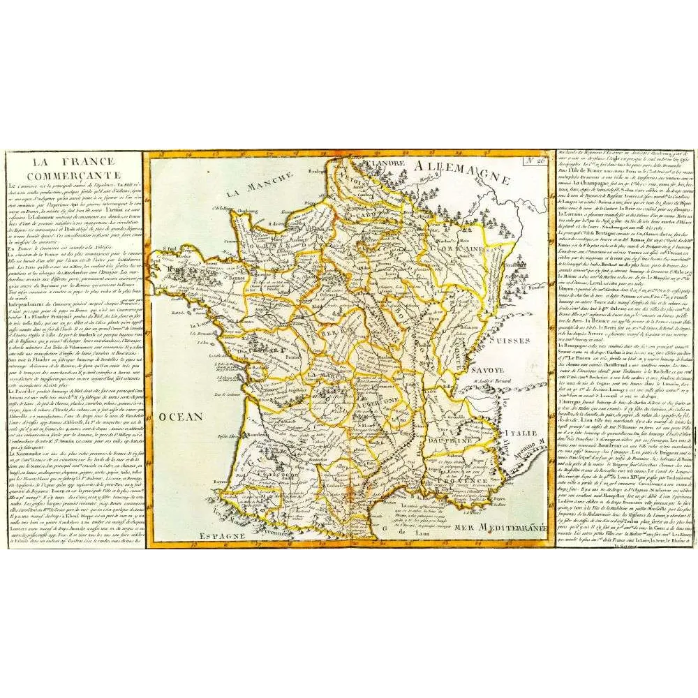 Carte La France Commerçante Géographie Économique Provinces XVIIIe – Cartographie ancienne Carte La France Commerçante Géographie Économique Provinces XVIIIe – Cartographie ancienne