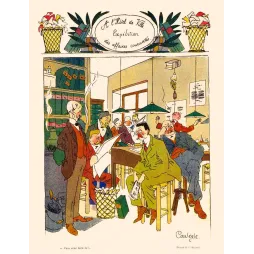 Illustration Satirique Hôtel de Ville Affaires Courantes Carlègle Bureaucratie Paris – Fac-similé de document ancien