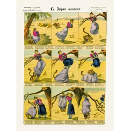 Planche Imagerie Pellerin Le Jupon Sauveur Épinal Histoires Humoristiques N152 – Fac-similé de document ancien