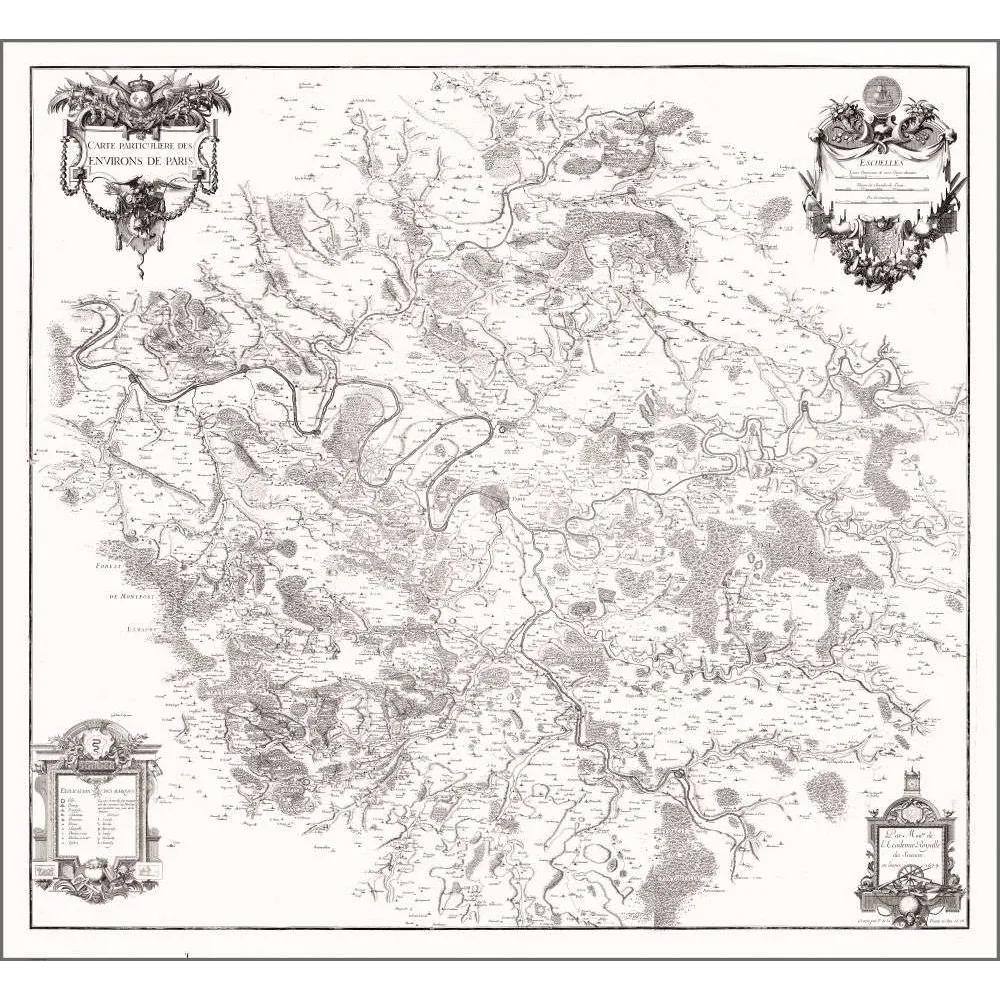 Carte Environs de Paris Académie Royale Sciences XVIIe Île-de-France – Cartographie ancienne Carte Environs de Paris Académie Royale Sciences XVIIe Île-de-France – Cartographie ancienne