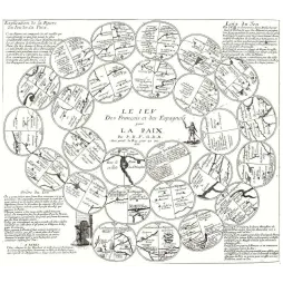 Jeu François Espagnols Paix Carte Géographique Batailles 1660 Traité Pyrénées – Cartographie ancienne