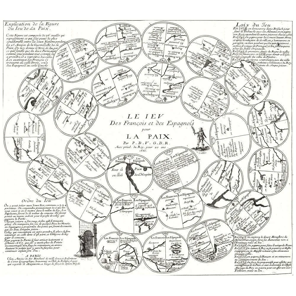 Jeu François Espagnols Paix Carte Géographique Batailles 1660 Traité Pyrénées – Cartographie ancienne Jeu François Espagnols Paix Carte Géographique Batailles 1660 Traité Pyrénées – Cartographie ancienne