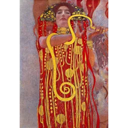 Hygie Déesse Santé Klimt Médecine Vienne Serpent Or Rouge – Fac-similé de document ancien