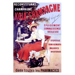 Affiche Kola-Champagne Reconstituant Pharmacie Lafont Misti Paris XIXe – Publicité vintage